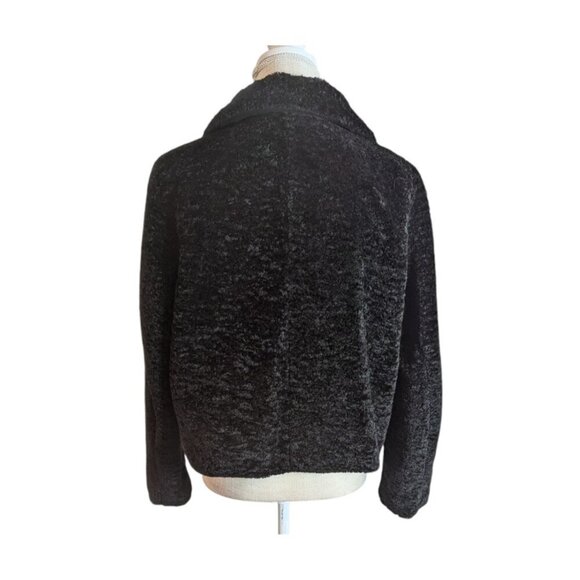 H&M Black Faux Fur Snap Front Coat - Picture 6 of 6